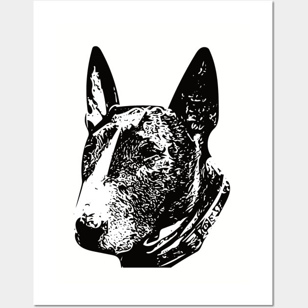 Brindle Bull Terrier Wall Art by DoggyStyles